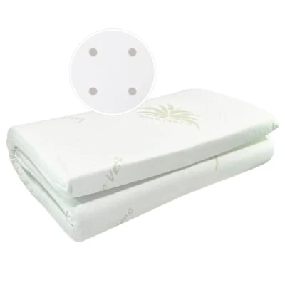 Afbeelding van Kiby® Matras voor campingbed (Oeko Tex® &amp; CERTIPUR™ gecertificeerd) met aloë vera, oprolbaar, hoogte 4 cm