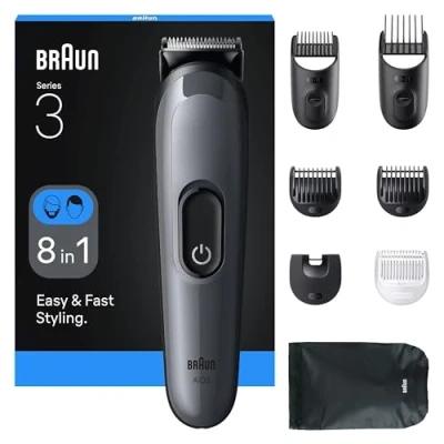 Afbeelding van Braun All in One Series 3 AIO3540 8in1 Verzorgingsset Scherp Scheerblad 14 Lengtes Grijs