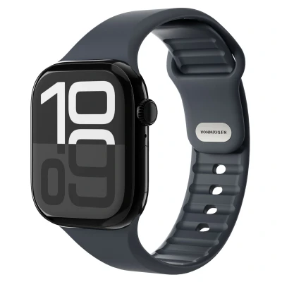 Afbeelding van Apple Watch bandje Siliconen en TPU (zacht) Donkerblauw Geschikt voor 38/40/41/42 mm Navy