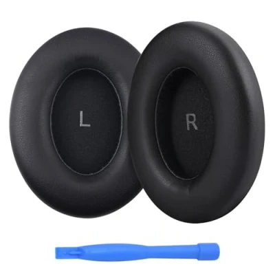 Afbeelding van Vervangende Oorkussens voor Sennheiser Momentum 4 Wireless Over Ear Hoofdtelefoons van MMOBIEL Memory Foam en Protein PU Koptelefoon Noise Isolation Earpads Zwart