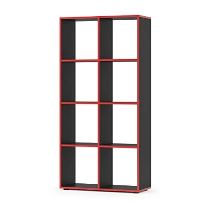 Afbeelding van Vicco Ruimteverdeler Scutum, zwart/rood, 72 x 143 cm
