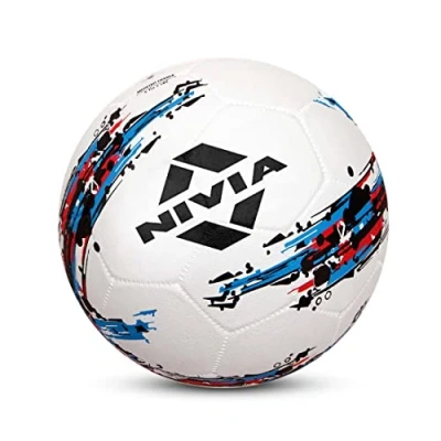 Afbeelding van Nivia Storm Voetbal Met rubber bekleed gegoten Geschikt voor harde grond zonder gras Voetbalmaat 5 (wit)