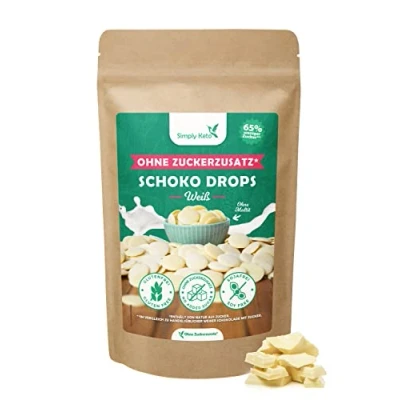 Afbeelding van Simply Keto Chocolade Druppels Wit met erythritol (200 gr)