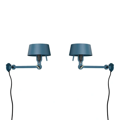 Afbeelding van Tonone Bolt Bed Underfit wandlamp met stekker set van 2 Thunder Blue