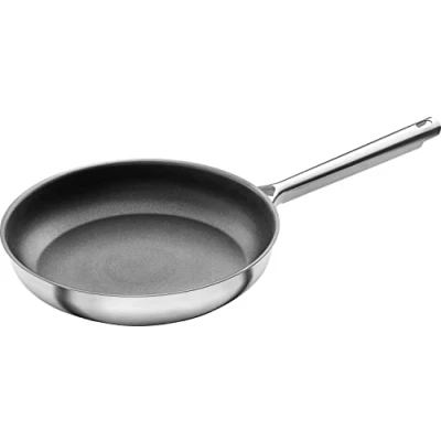 Afbeelding van ZWILLING TrueFlow koekenpan, 28 cm, roestvrij staal, PTFE antiaanbaklaag, geschikt voor inductie, zilver