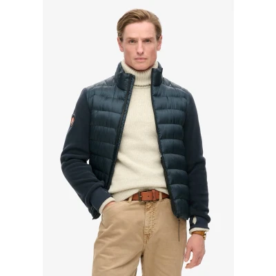 Afbeelding van Superdry Mannen Storm Hybrid Bomberjack van Fleece Blauw Grootte: Xxxl