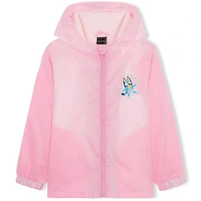 Afbeelding van BlueY regenjas voor meisjes, fleece gevoerde kinderen, regenkleding met capuchon, waterdicht, roze, 5 6 Jaar