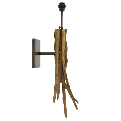 Afbeelding van Light &amp; Living Bluma wandlamp 25x18x70 cm naturel bruin Hout
