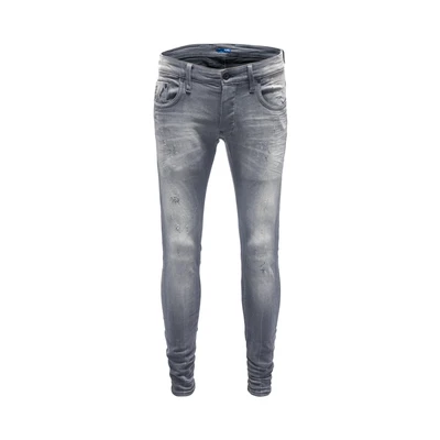 Afbeelding van G Star RAW heren Revend low rise super slim fit jeans met ripped details in de kleur Grijs, maat: W33/L36