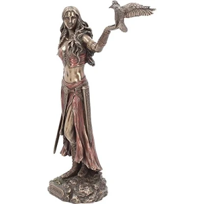 Afbeelding van Nemesis Now Beeldje Morrigan en Kraai 28 cm Brons
