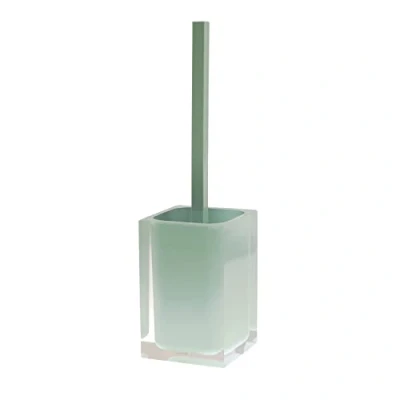Afbeelding van GEDY Auckland Toiletborstel van transparant hars, kleur mintgroen, afmetingen 37,5 x 9,8 cm en gewicht 0,86 kg
