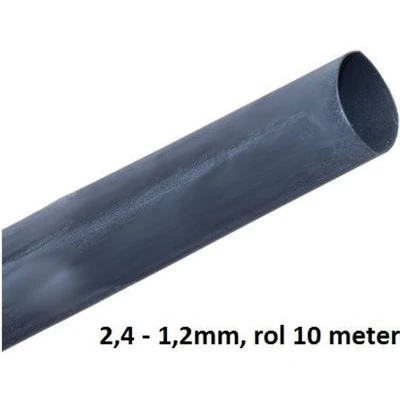 Afbeelding van Krimpkous zwart universeel 2,4 1,2mm, rol 10 meter