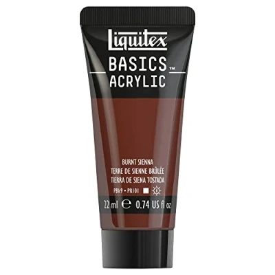 Afbeelding van Liquitex 8870446​ Basics acrylverf Burnt Sienna, 22 ml tube, lichtecht, waterbestendig, voor het schilderen en decoreren van hout, metaal, keramiek, kunststof, canvas