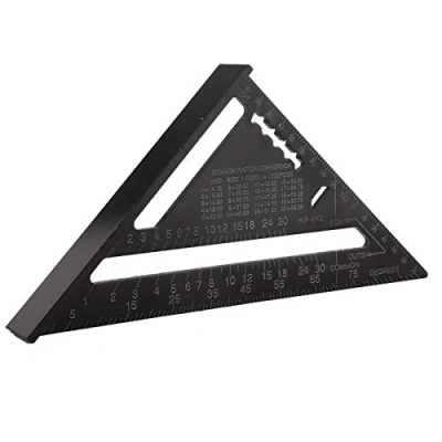 Afbeelding van 7 inch gradenboog aluminiumlegering oxidatie driehoek hoek hoekmeter geleider liniaal meetinstrument voor pleister tegels houtwerk Metrisches System