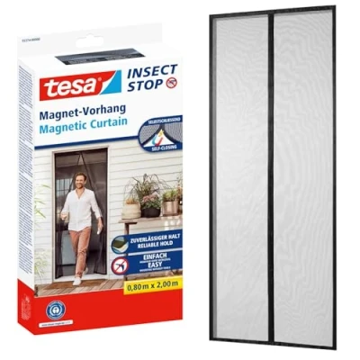 Afbeelding van tesa Fliegengitter 55374 00000 00 Magneetgordijn (b x h) 0.80 m 2.00 Antraciet 1 stuk(s)