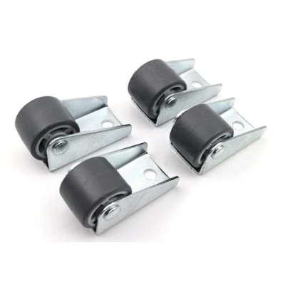 Afbeelding van Design61 4x bokwielen bedbodemwielen meubelwiel met zacht loopvlak 45x25mm wiel Ø 25 x 19 mm