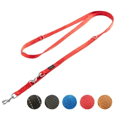 Afbeelding van Vitazoo Hondenriem voor Training 3 m Nylon Grafiet Dubbele Leiband Kleine Middelgrote &amp; Grote Honden Verstelbare Trainingslijnen 4 Verschillende Lengtes Rood
