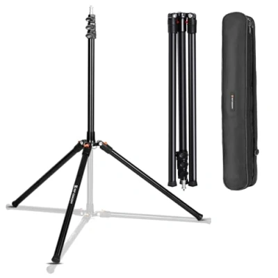 Afbeelding van K&amp;F Concept Heavy Duty Light Stand, Adjustable Height Maximum 90.5&quot;/2.3m, Aluminum Alloy with Case for Photography/Studio/Youtube Video/Live Streaming