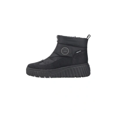 Afbeelding van Rieker Enkellaarsjes met plateauzool, Dames, Maat: 37, Schwarz Schoenen