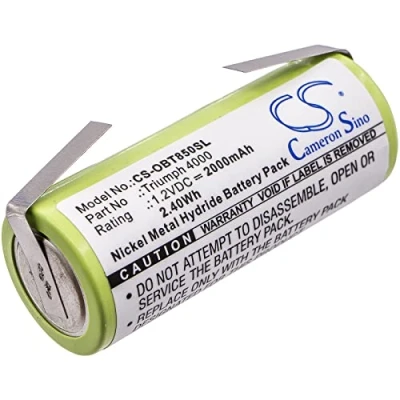 Afbeelding van TECHTEK Batterijen 2000mAh compatibel met [Oral B] Triumph 4000 vervangt 3745, 3761, 3762