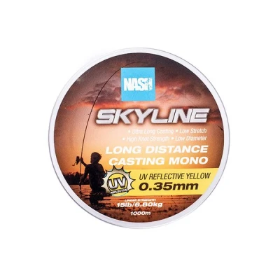 Afbeelding van Nash TT Highline Mono UV Yellow Nylon Lijn 15lb/0.35mm (1000m) vislijn