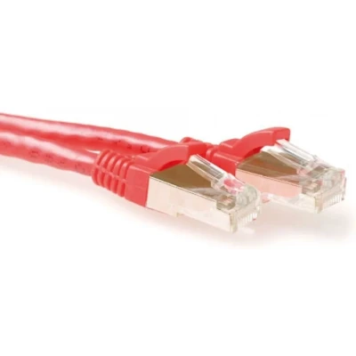 Afbeelding van ACT Rode 15 meter LSZH SFTP CAT6A patchkabel snagless met RJ45 connectoren