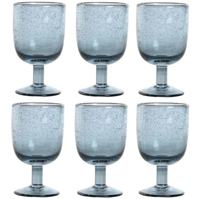 Afbeelding van Set van bekers Home ESPRIT Blauw Kristal 300 ml 8 x 14 cm (6 Stuks)