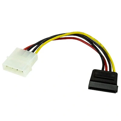 Afbeelding van StarTech.com 15 cm 4 pins Molex naar SATA Voedingskabel Adapter