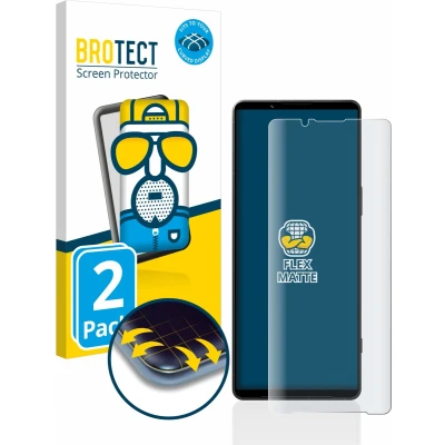 Afbeelding van BROTECT Screenprotector voor Sony Xperia 1 V Folie Beschermfolie matte volledig dekking (2 Stuks)