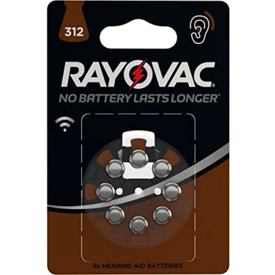 Afbeelding van Rayovac 8 hoorapparaatbatterijen pr41 312 zink lucht 1.45v 4607745418