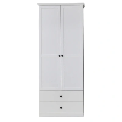 Afbeelding van Hioshop kledingkast BrandsonBaxter mdf wit