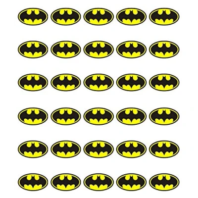 Afbeelding van 30 Batman Logo Cupcake Toppers Eetbare Wafer Papier Fairy Cake Verjaardag Cakes