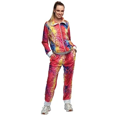 Afbeelding van Boland Disco Babe Trainingspak Dames Multicolor maat L