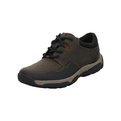 Afbeelding van Clarks Walbeck Edge Sneakers voor heren, Bruin Weerbestendig Leer, 42 EU