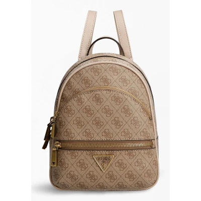 Afbeelding van GUESS Vrije tijd Rugzak Manhatten II Backpack Latte Logo Lichtbruin