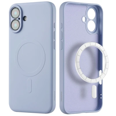 Afbeelding van Apple iPhone 16 Plus MagSafe Hoesje Siliconen en TPU (zacht) imoshion Softcase/Backcover Lila Telefoonhoesje