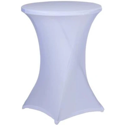 Afbeelding van Alpina nette afdekhoes voor een statafel wit spandex elastiek D90 x 115 cm tafelhoes
