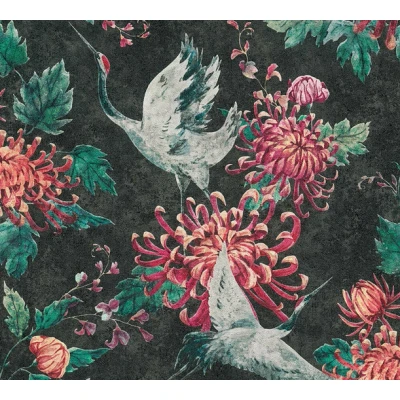 Afbeelding van AS Creation Asian Fusion 37464 3 374643 Zwart / Rood