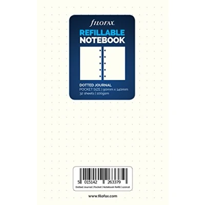 Afbeelding van Filofax Notebook Vulling Pocket Wit Dotted