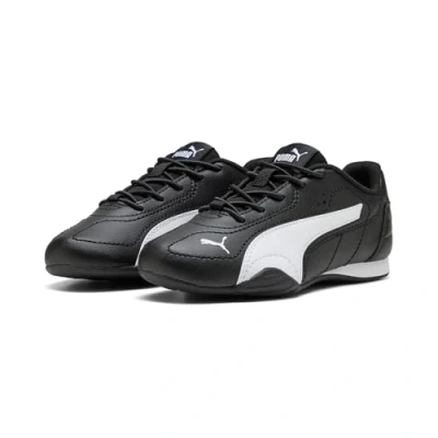 Afbeelding van Puma Catch AC PS kinder sneakers zwart wit Maat 35 Uitneembare zool