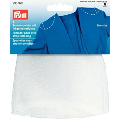 Afbeelding van Prym wit 993920 schoudervulling drager bevestiging PA, charmeuse, one size 115 x 125 10 mm, 2 stuks