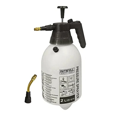 Afbeelding van Faithfull FAISPRAY2 handbediende tuindrukspuit, 2 liter, inclusief twee koperen tuiten