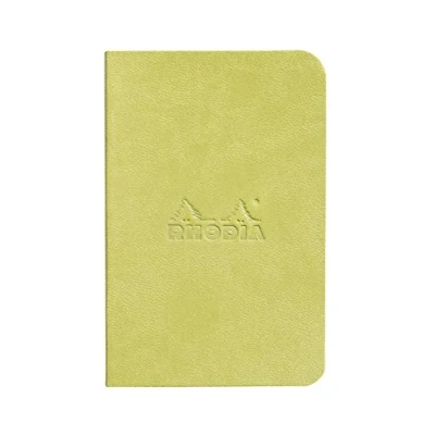 Afbeelding van Rhodia 117205C notitieboeken met zachte envelop, gelinieerd, 32 vellen, set van 2 beige/anijsgroen