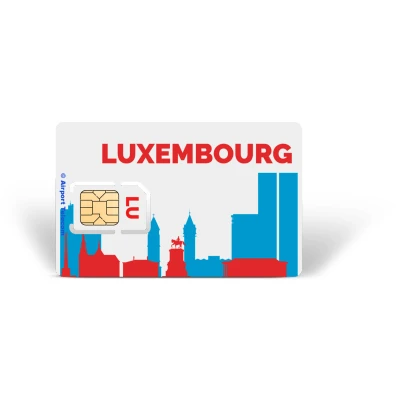 Afbeelding van Simkaart Luxemburg Unlimited Data Prepaid Met Snel 4G/5G Internet En Bellen Op Reis In Europa Airport Telecom