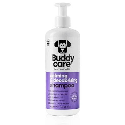 Afbeelding van Kalmerende en deodoriserende shampoo van Buddycare lavendelgeurende hondenshampoo met aloë vera pro vitamine B5 (500 ml)