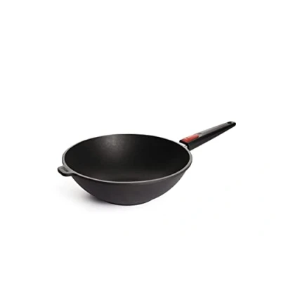 Afbeelding van Woll Nowo IL 11030 Titanium Wok/Sauspan 30 cm Diameter 10 Diep met Afneembaar Handvat Geschikt voor Inductie Kooktoestellen