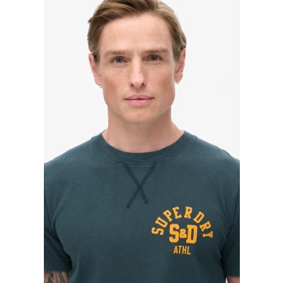 Afbeelding van Superdry Track Field Graphic Tshirt print, Heren, Maat: Medium, Eclipse navy