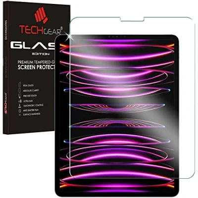 Afbeelding van TECHGEAR GLASS Edition Screen Protector voor iPad Pro 12.9 2020/2018 [Bijgewerkt FACE ID] gehard glas ScreenProtector Guard Cover Compatibel met nieuw Apple inch 2020, 2018