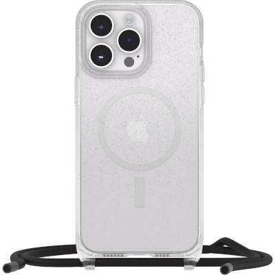 Afbeelding van OtterBox React Necklace hoesje met MagSafe voor iPhone 14 Pro Max, ultradunne beschermhoes verstelbare en afneembare kettingriem, getest volgens militaire standaard, Stardust Zonder Verpakking