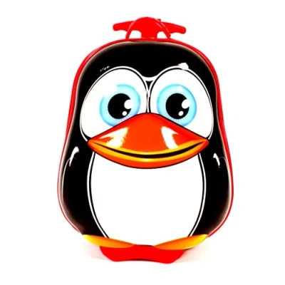 Afbeelding van Bayer Chic 2000 Bouncie kindertrolley met 3D pinguïnmotief kinderbagage, 20 liter, zwart